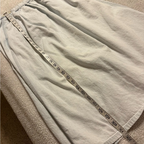 Calvin Klein VTG 80s Denim Maxi Jean Skirt Chambray Vintage Light Blue - Picture 6 of 10